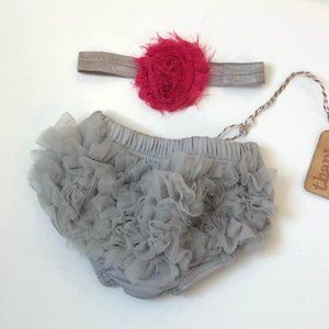 Baby Bottom Bloomer & Headband Set 4M